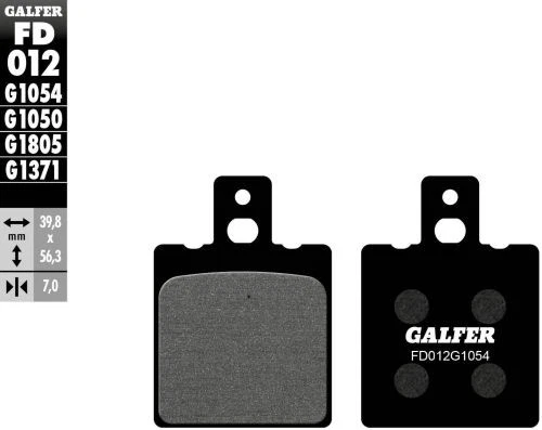 Pastillas de freno traseras semimetálicas Galfer Brakes Galfer 1054 moto FD012G1054 Foto 2 de 4