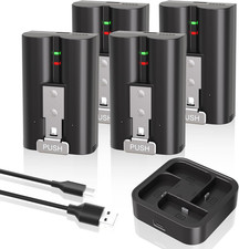 4 Pack 7200Mah Battery for Ring Doorbell  Cam,Upgraded 4-Slot Fast Charger