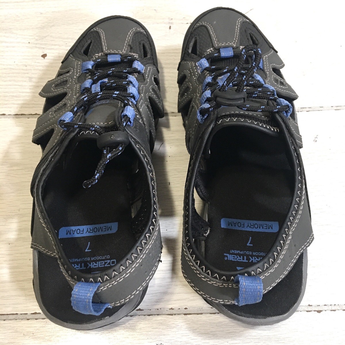 Ozark Trail Men Size 7 Water Hiking Sandals Shoes Gray and 