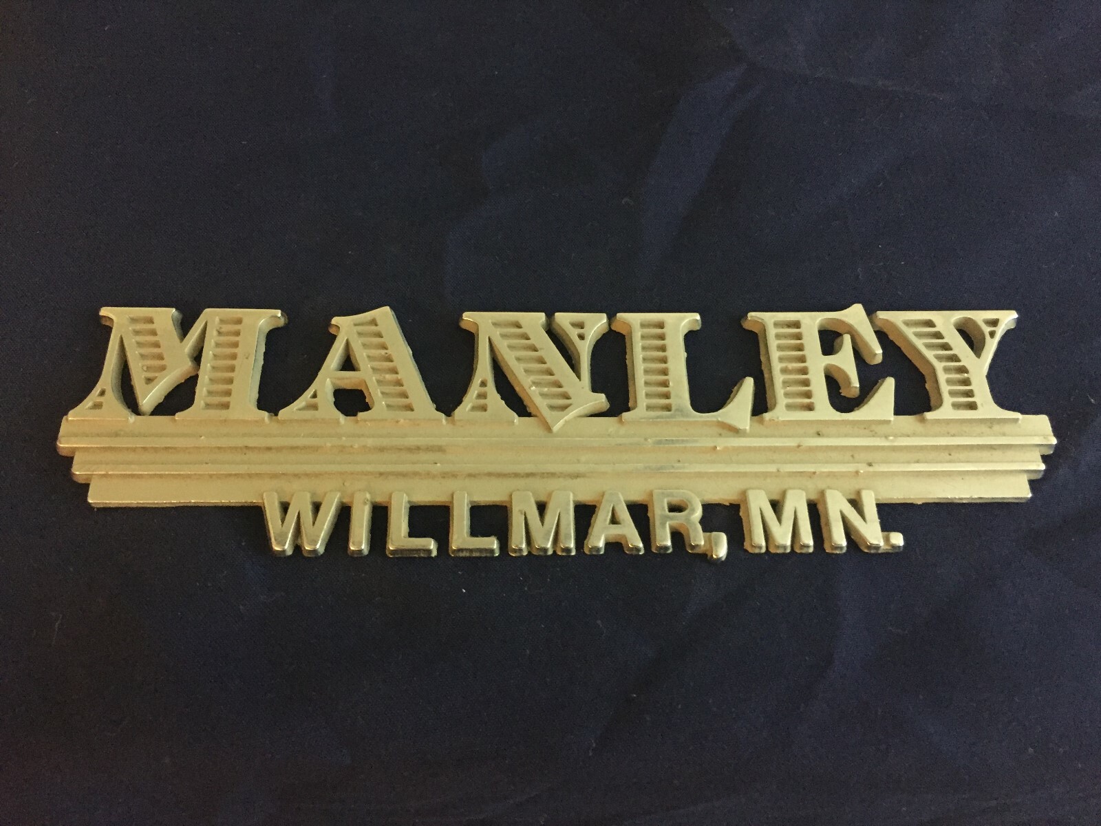 Vintage Metal Manley Willmar, MN Car Dealership Emblem eBay