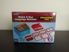 Lakeshore Match Sort Language Quickies Informational Text Cards Grades 4-5
