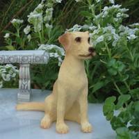 Miniature Dollhouse Fairy Garden Sitting Yellow Lab Labrador Dog Miniature Dollhouse Fairy Garden Sitting Yellow Lab Labrador Dog