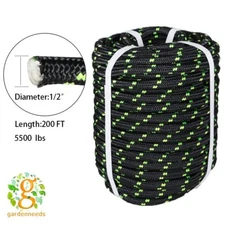 1/2"x200'Double Braid Polyester Rope Sling 5500Lbs Breaking Strength For Rigging