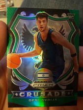 DENI AVDIJA - 2020 PANINI PRIZM DRAFT PICKS  GREEN PULSAR CRUSADE RC #86 SP NEW