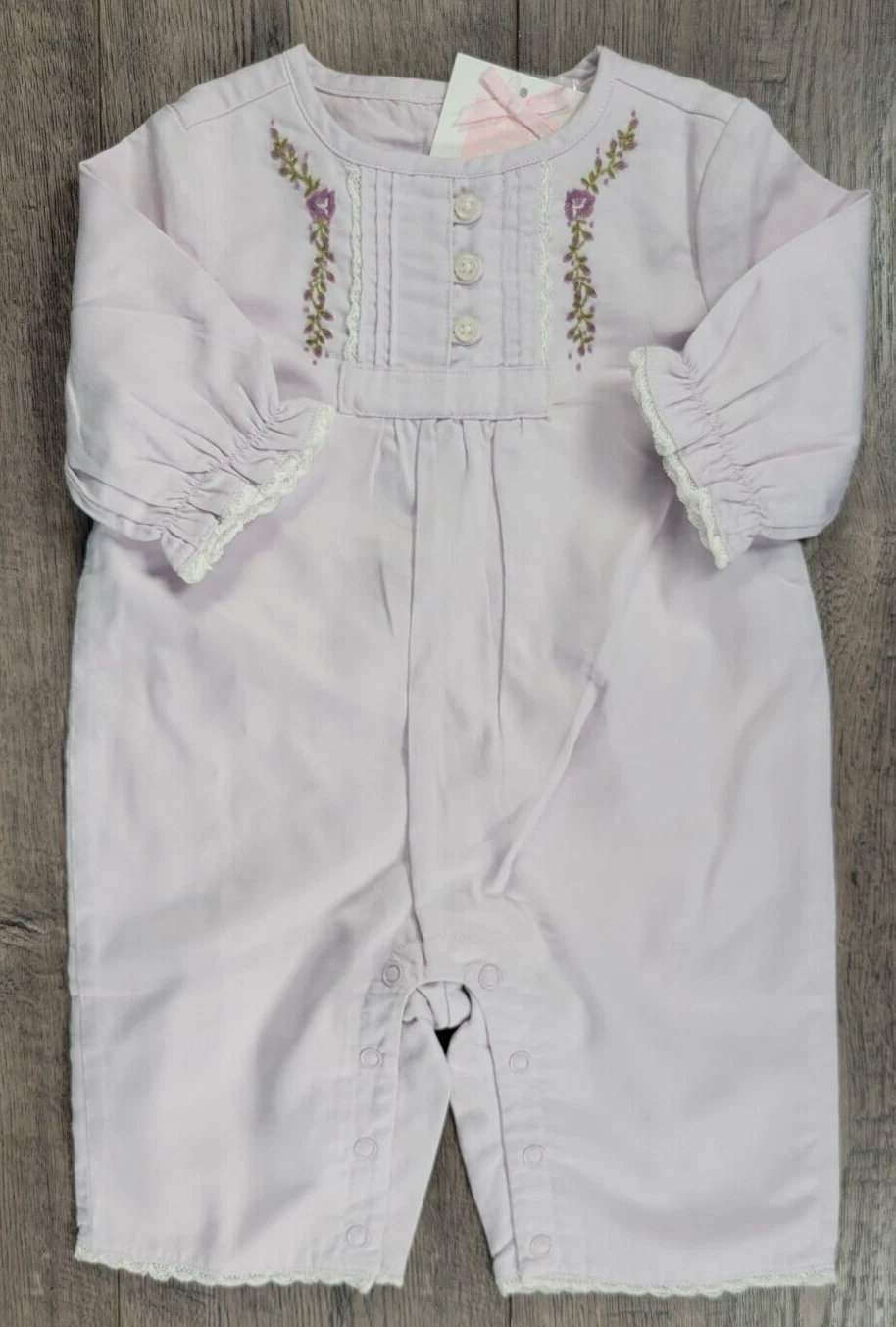 Baby Girl Clothes New Janie Jack 0-3 Month Lavender Lace Flower Outfit