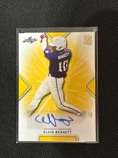 ELGIN BENNETT 2021 Leaf Perfect Game AUTO Yellow Blank Back 1/1 Card