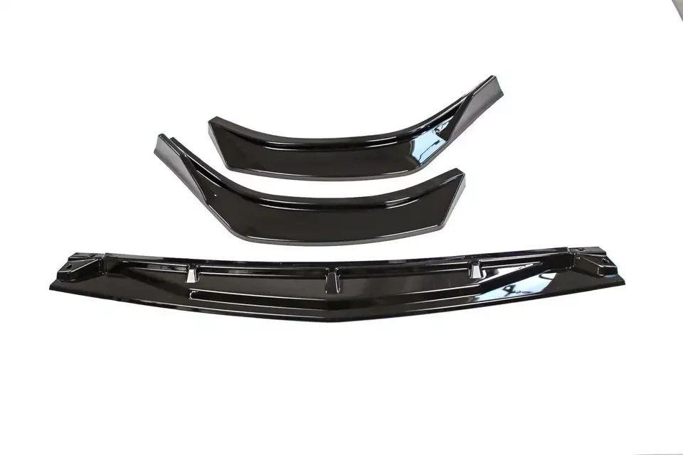 Alerón divisor de labios de parachoques delantero para Hyundai Sonata 20-23 estilo V negro brillante  Foto 4 de 4