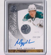 2008-09 Upper Deck The Cup Rookies AUTO 68 Mike Iggulden /199 San Jose Sharks