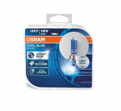 H7 (477) 2X OSRAM COOL BLUE BOOST BULBS 5000K +50% LIGHT HYPER BLUE 62210CBB-HCB