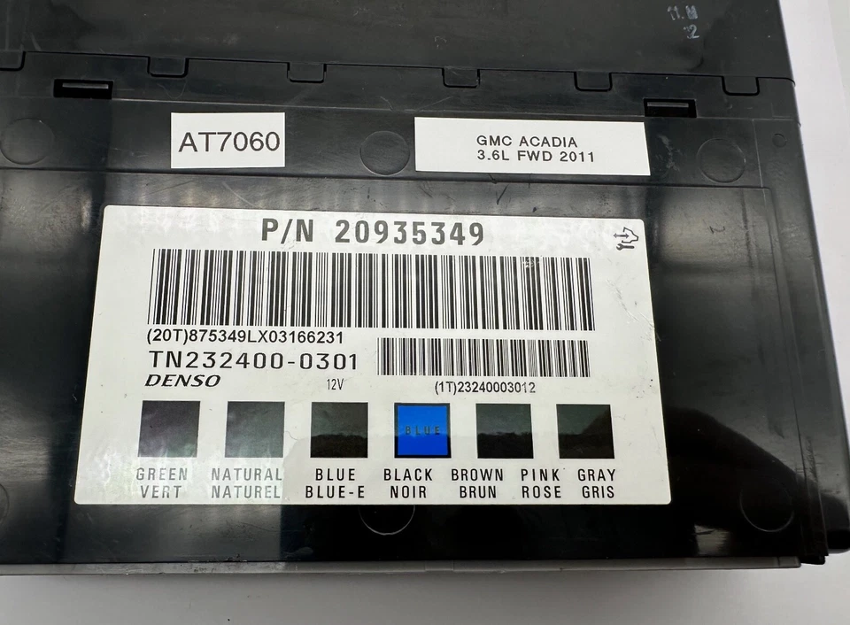 Módulo de computadora de control de cuerpo OEM 06-13 GMC Acadia Impala Enclave Equinox BCM BCU Foto 2 de 4