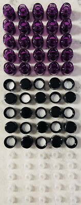 25 - 1ml (.03 oz) Purple Empty Glass Essential Oil Bottles With Orifice Reducer