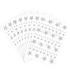 8 Sheet 632 Pieces Foil Star Stickers Reward Star Stickers Labels, Silver