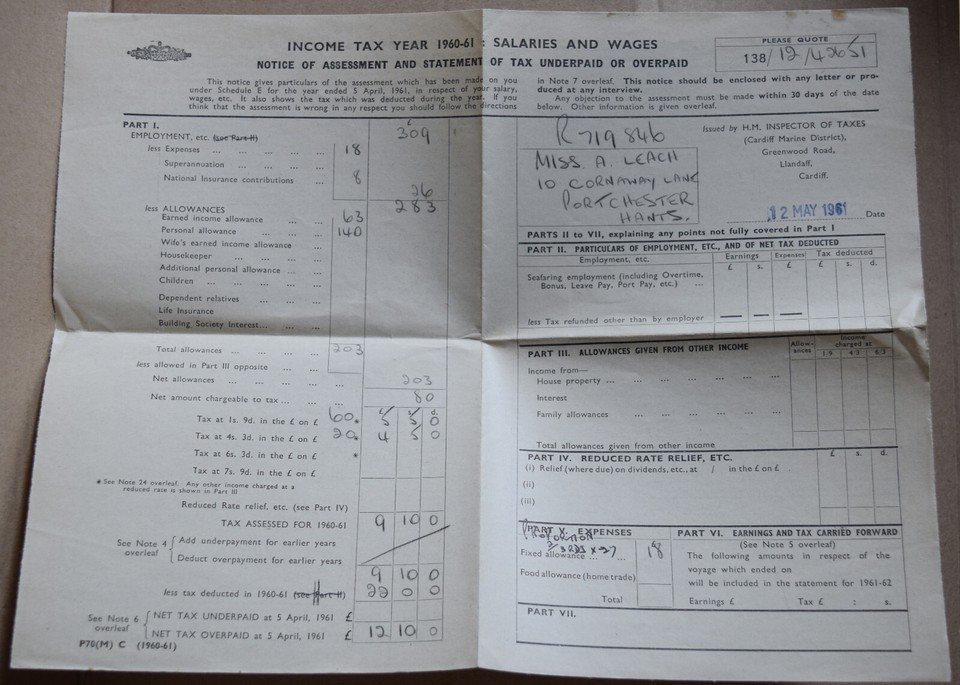 Seaman papers Ann Leach Cunard RMS Queen Elizabeth Shaw Savill SS