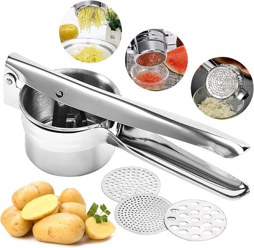3 In1 Kartoffelpresse Edelstahl Spätzlepresse Nudelpresse Spaghettieis Presse DE