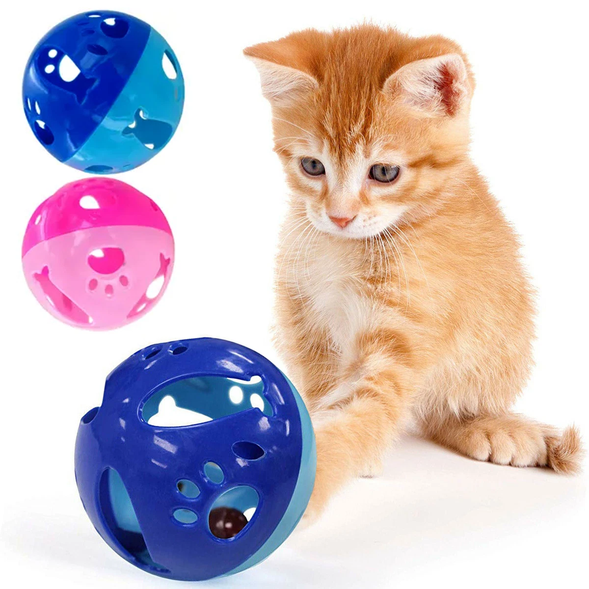 1 Pc Pets Large Interactive Ball with Bell Toy Cats Kittens Puppy