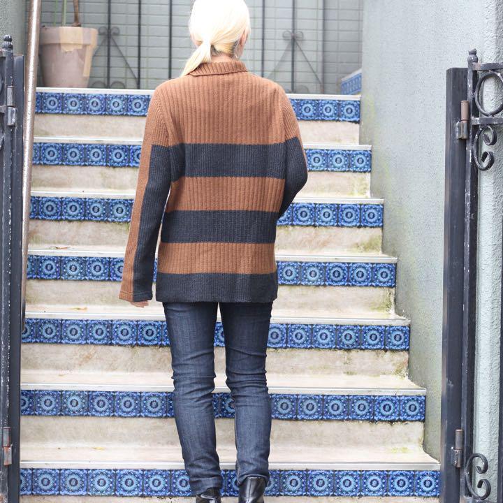 Loro Piana Cashmere 100 Striped High Neck Knit | eBay