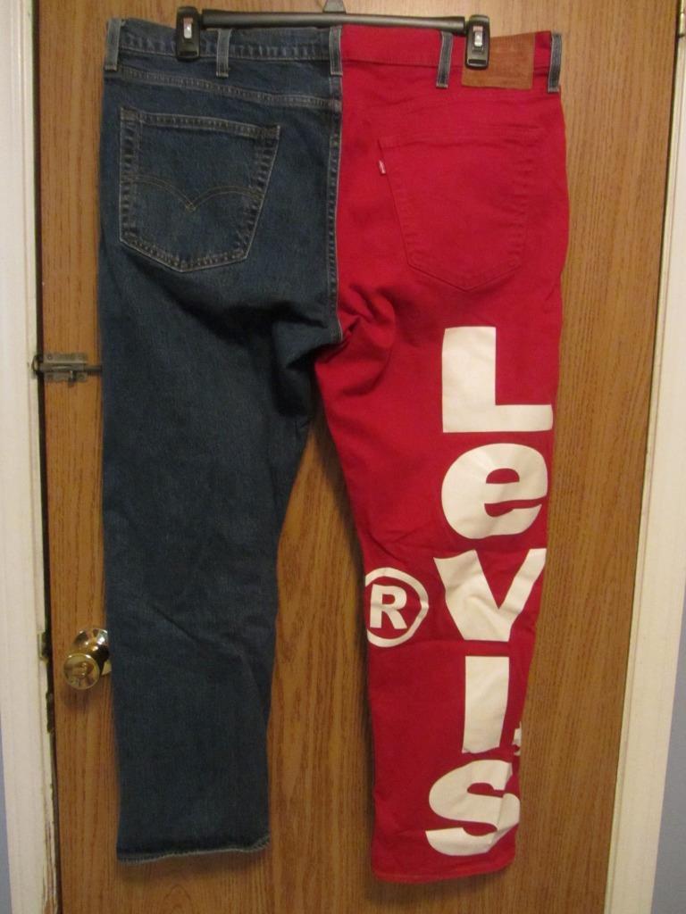 EUC men's 39x32 Levis Premium 541 blue w red leg logo 39x30 EUC men's 39x32 Levis Premium 541 blue w red leg logo 39x30