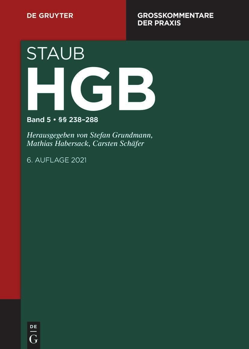 Staub: Handelsgesetzbuch §§ 238-288 Hgb, Moritz Pöschke