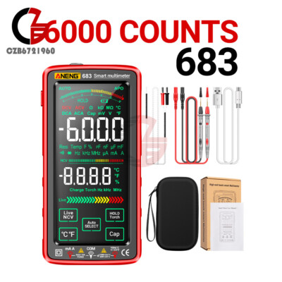ANENG 683 6000 Counts Large Screen Digital Multimeter -burn-Proof Multimeter Set