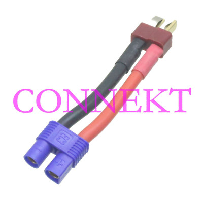 T-Plug (Deans style) Male to EC3 Female 14AWG 5CM For Mini Multirotor
