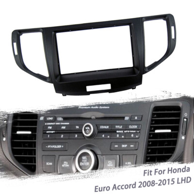 New 2-DIN Auto Stereo Radio Fascia Plate Frame For Honda Accord 08-15 Acura TSX