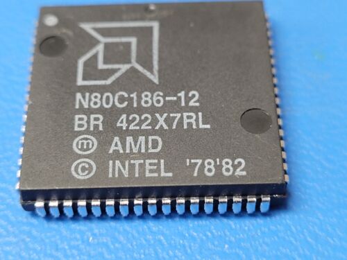 (1 STCK.) N80C186-12 AMD Mikroprozessor IC i186 1 Kern, 16-Bit 12 MHz - Bild 1 von 2