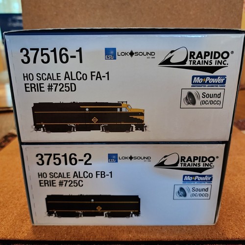 RAPIDO 37516 HO ALCO FA/FB ERIE Railroad 725D & 725C ESU DCC & SOUND | Zustand: New