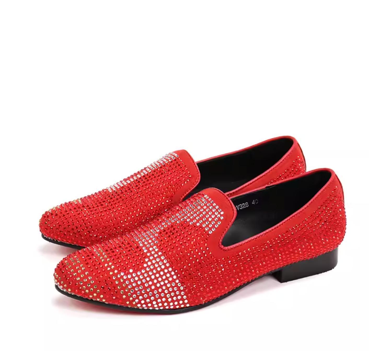 SAOLA Scarpe Oxford piatte pump pup on uomo moda per il tempo libero strass lucide