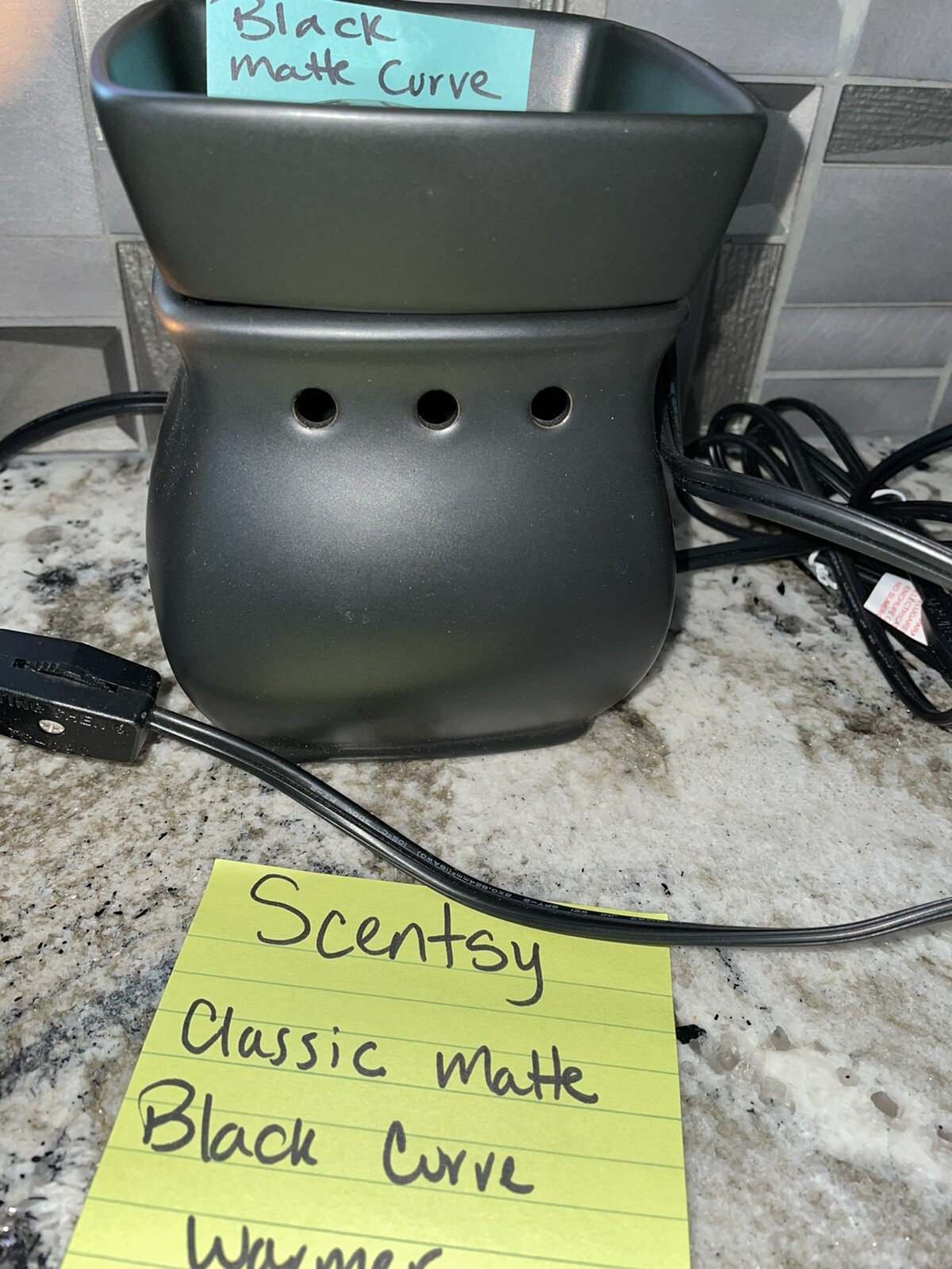 Scentsy CLASSIC CURVE BLACK Warmer + FREE WAX Full Size VERSATILE STYLE Demo | eBay