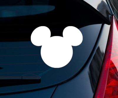 Mickey Mouse Indoor/Outdoor Matte White Vinyl Decal 3''x2.4''