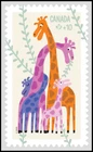 GIRAFFE FAMILY = COMMUNITY FOUNDATION = Single Cut from Booklet Canada 2025 MNH