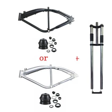 DONSP1986 Bicycle Felt Faker Frame 3.4L and 26" Non Suspension Fork with Headset