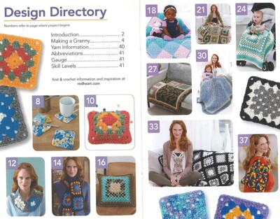Crochet Pattern Book You CAN Do It Learn GRANNY SQUARES ~ 12 Designs