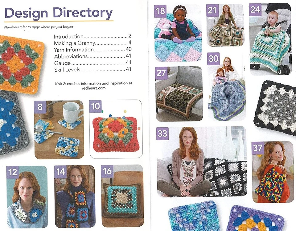 Crochet Pattern Book You CAN Do It Learn GRANNY SQUARES ~ 12 Designs - Image 3 of 3