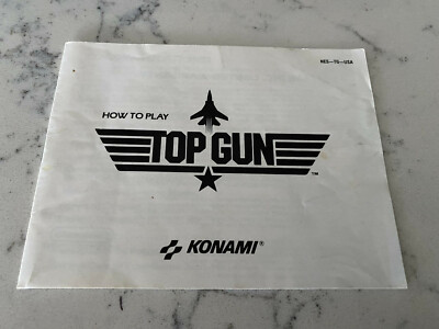 Instruction Booklet TOP GUN (Nintendo NES 1987) Manual Only