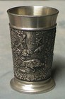 Vintage Hunting Wildlife Pewter Shot Glass Dog Elk Geese — photo 3