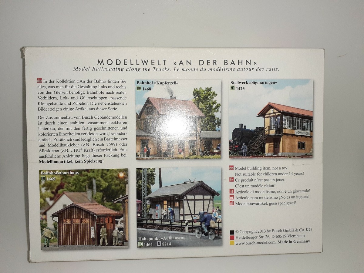 Busch 1469 Bahnhofsaborthaus – Bausatz Im Maßstab H0, Ca. 48 X 40 Mm, Aus Holz, Für Modelleisenbahn-Dioramen