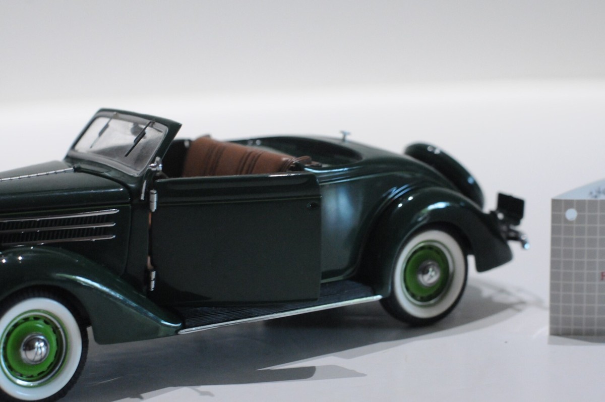 Franklin Mint 1/24 - 1936 Ford Deluxe Cabriolet (Vert) - Collection Diecast - Occasion