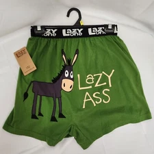 Lazy One men's Boxer shorts PJ lounge shorts "Lazy Ass" Donkey  100% cotton