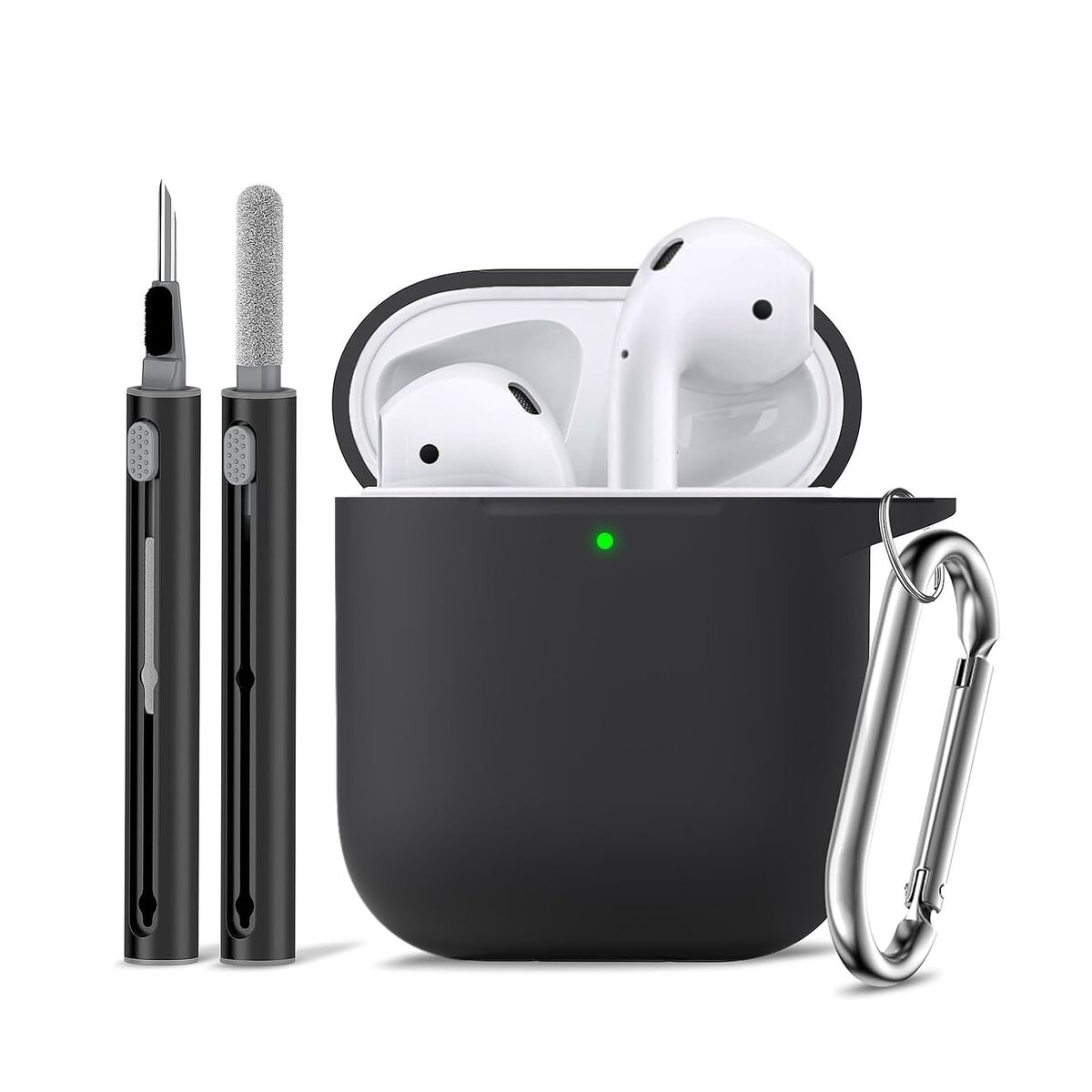 Ljusmicker Airpods Case Cover 2&1 with Cleaner Kit,Soft Silicone Protective C Ljusmicker Airpods Case Cover 2&1 with Cleaner Kit,Soft Silicone Protective C