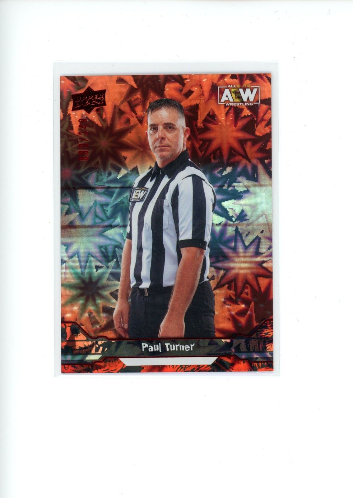 2023 Upper Deck AEW Paul Turner #84 Red Dynamite Parallel 99/249