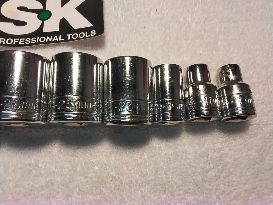 S-K  1/2"DRIVE SOCKET SET MM 12pt 8PC  - Image 4 of 4