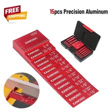 15pcs Setup Blocks Height Gauge Set for Router & Table Saw Woodworking Bars Tool