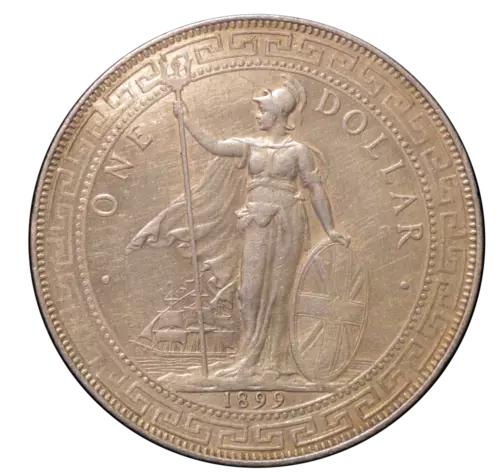 1899B-United Kingdom British Trade Dollar Victoria (AU Details-NGC)