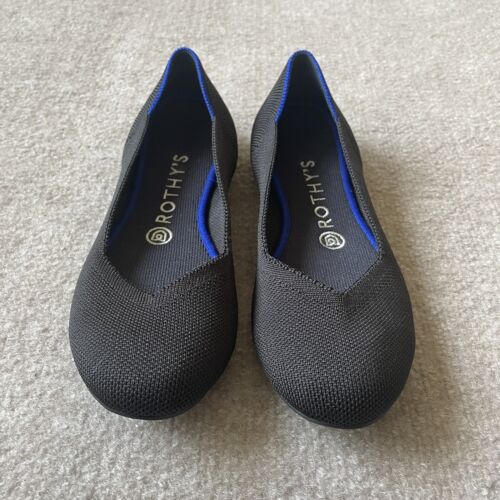 Rothy’s Damenschuhe Größe 7,5 schwarz flache runde Spitze Freizeit Strick Ballerinas - Bild 2 von 14