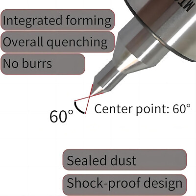 MT4 Long Spindle Turning Live Center Morse Taper Triple Bearing