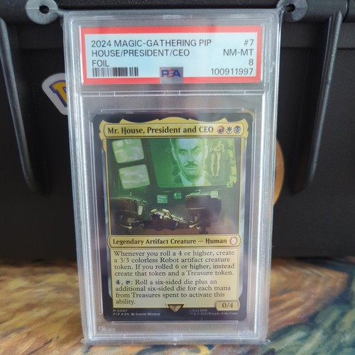 PSA 8 Mr. House, President and CEO 2024 Foil #7 Magic The Gathering Fallout MTG
