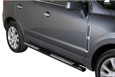 Schwellerrohre Design SCHWARZ für OPEL Antara L-A 2007-11 Edelstahl mit TÜV