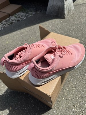 Nike Air  Max Thea Pink/White Low Top Lace-Up Sneakers Rubber Sole