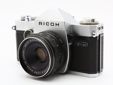 Ricoh Silver 35mm SLR Film Camera Auto Rikenon 55mm F2.8 Lens Japan Exc 4